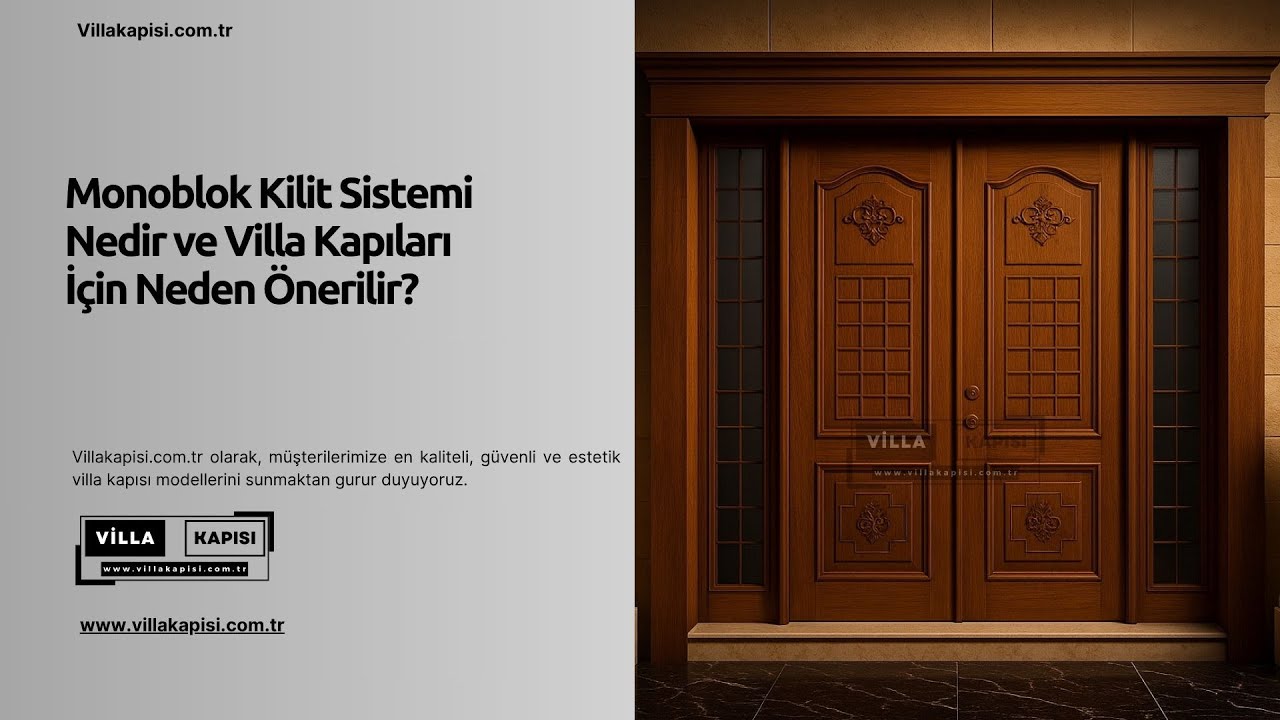 🔐 Monoblok Kilit Sistemi Nedir ve Villa Kapıları İçin Neden Önerilir? #villakapisi #celikkapi