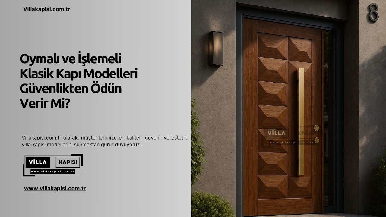 Oymalı ve İşlemeli Klasik Kapı Modelleri Güvenlikten Ödün Verir Mi? #villakapisi #celikkapi #decor