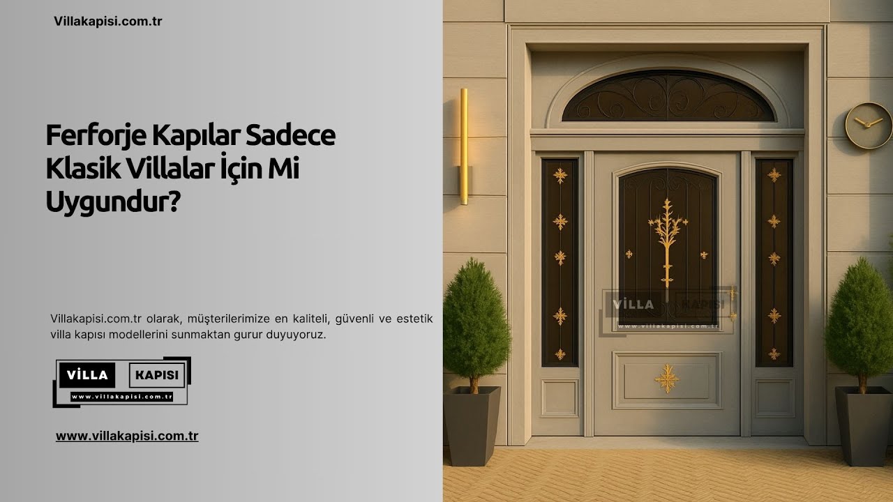 Ferforje Kapılar Sadece Klasik Villalar İçin Mi Uygundur? #villakapisi #celikkapi #interiordesign