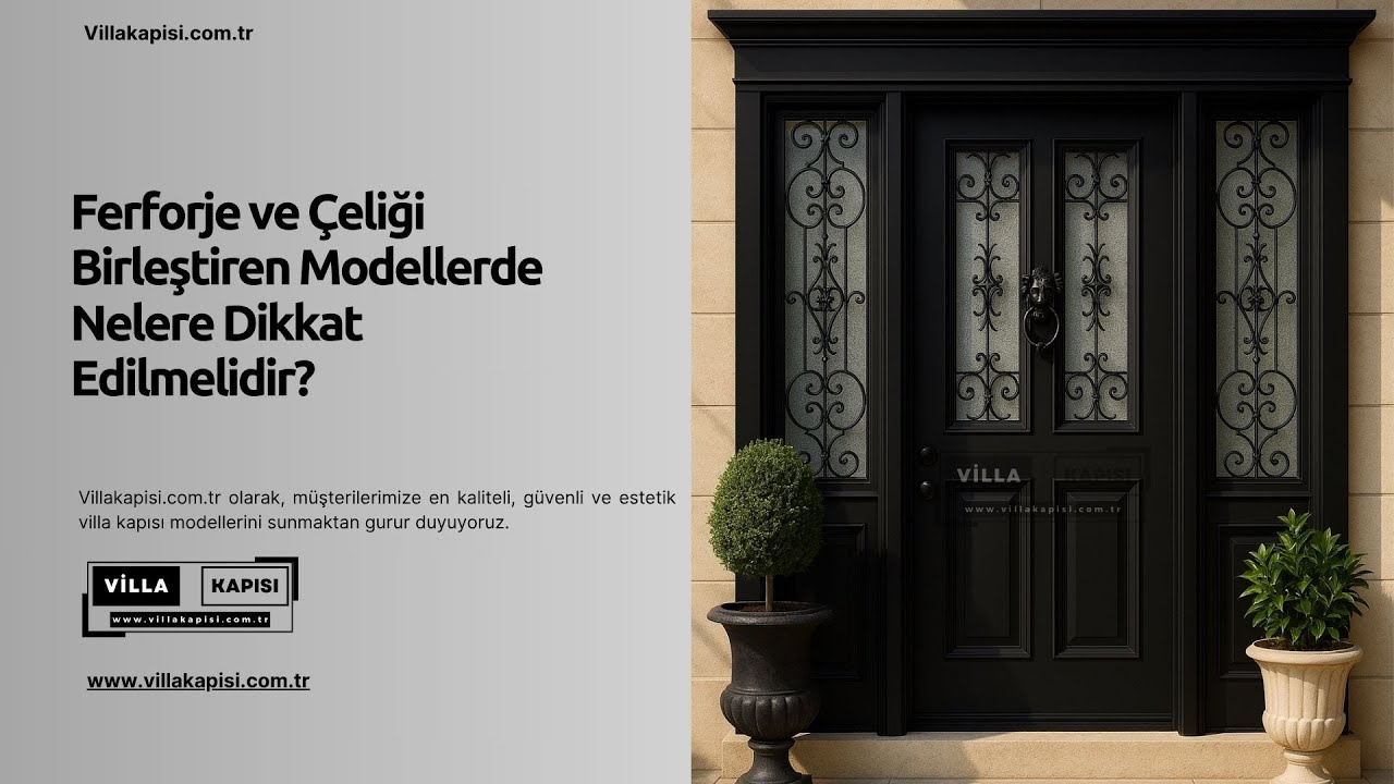 Ferforje ve Çeliği Birleştiren Modellerde Nelere Dikkat Edilmelidir? #villakapisi #celikkapi
