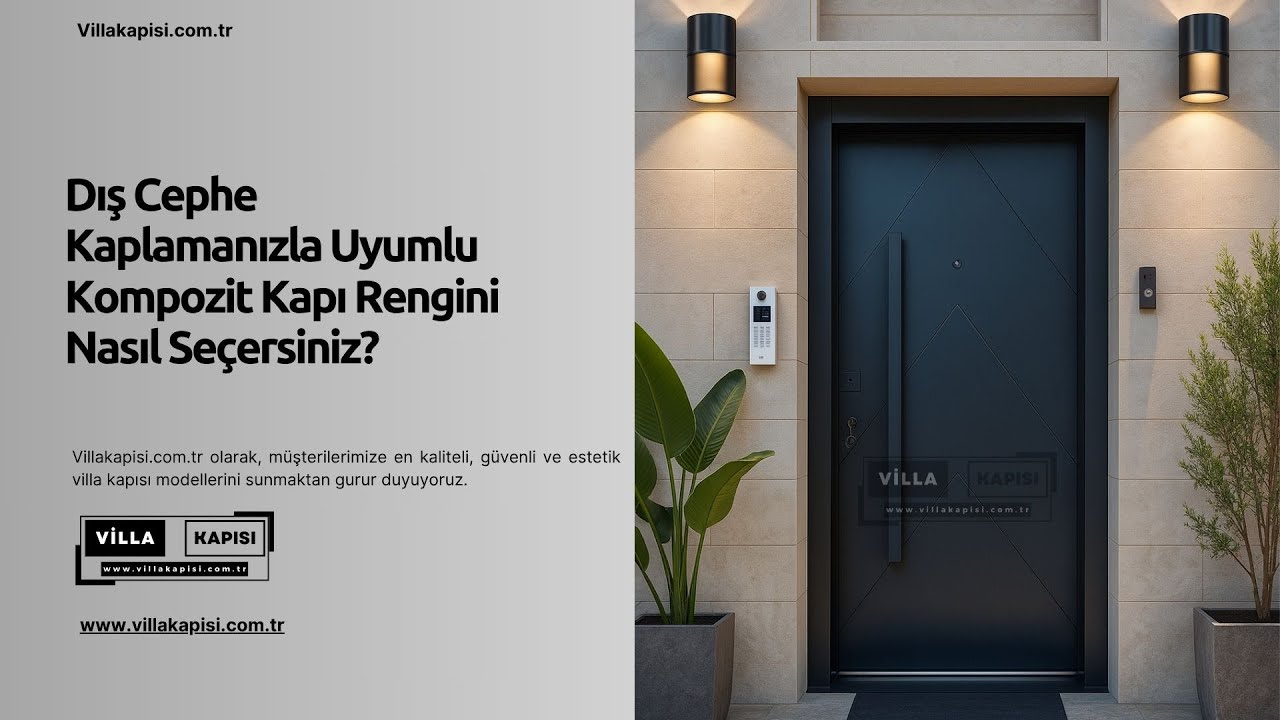 Dış Cephe Kaplamanızla Uyumlu Kompozit Kapı Rengini Nasıl Seçersiniz? #villakapisi #celikkapi