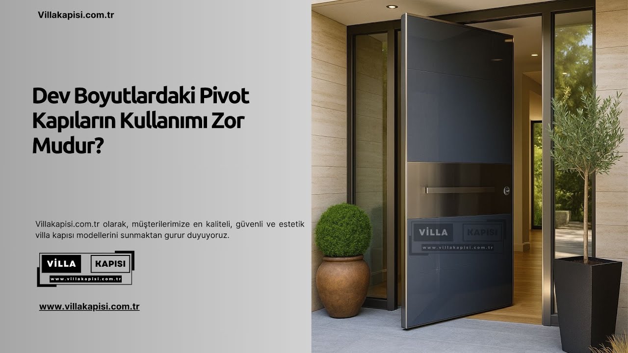 Dev Boyutlardaki Pivot Kapıların Kullanımı Zor Mudur? #villakapisi #celikkapi #interiordesign