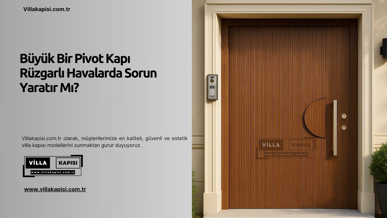 Büyük Bir Pivot Kapı Rüzgarlı Havalarda Sorun Yaratır Mı? #villakapisi #celikkapi #interiordesign