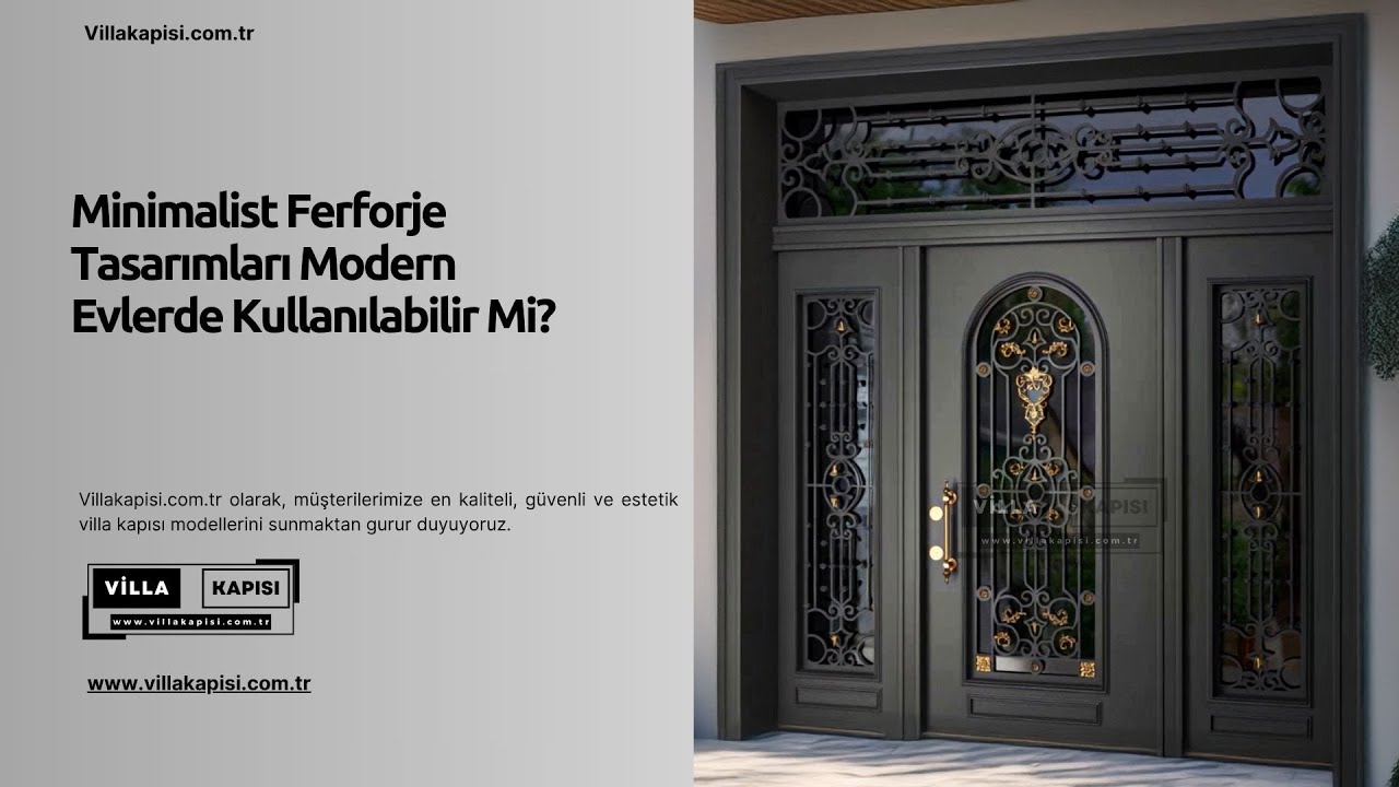 Minimalist Ferforje Tasarımları Modern Evlerde Kullanılabilir Mi? #villakapisi #celikkapi #decor
