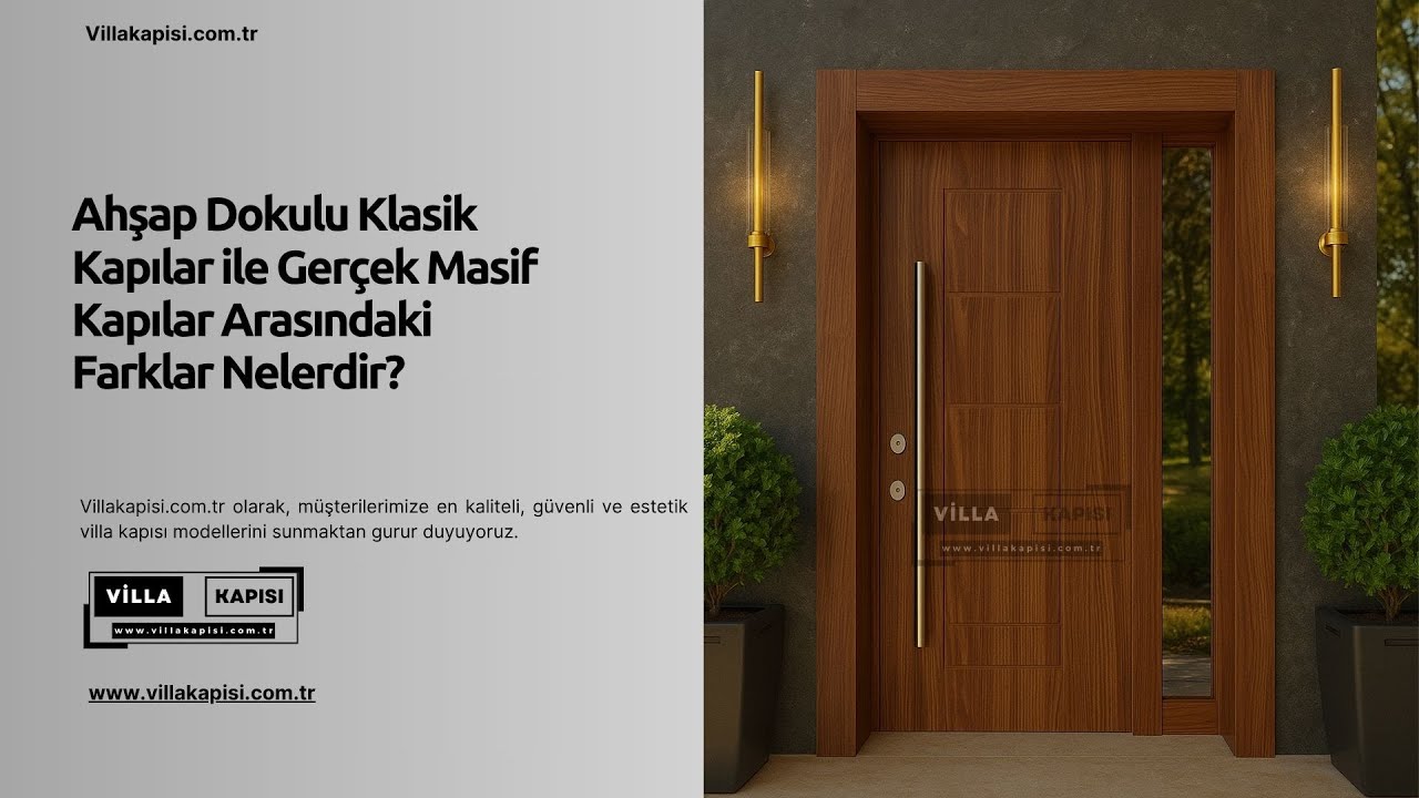 Ahşap Dokulu Klasik Kapılar ile Gerçek Masif Kapılar Arasındaki Farklar Nelerdir? #villakapisi
