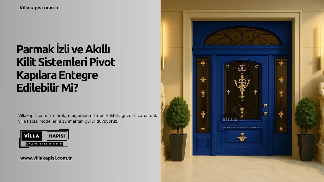 Parmak İzli ve Akıllı Kilit Sistemleri Pivot Kapılara Entegre Edilebilir Mi? #villakapisi #celikkapi