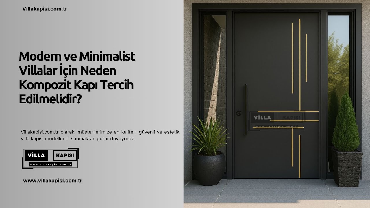 Modern ve Minimalist Villalar İçin Neden Kompozit Kapı Tercih Edilmelidir? #villakapisi #celikkapi