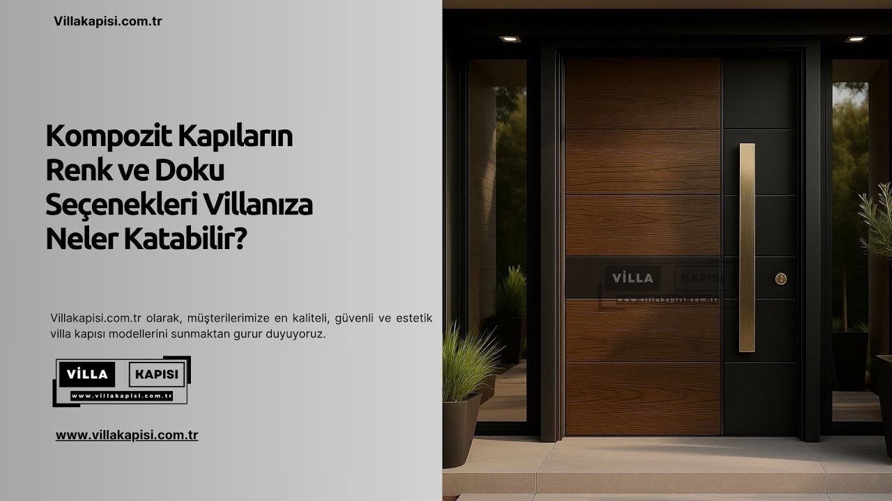 🎨 Kompozit Kapıların Renk ve Doku Seçenekleri Villanıza Neler Katabilir? #villakapisi #celikkapi