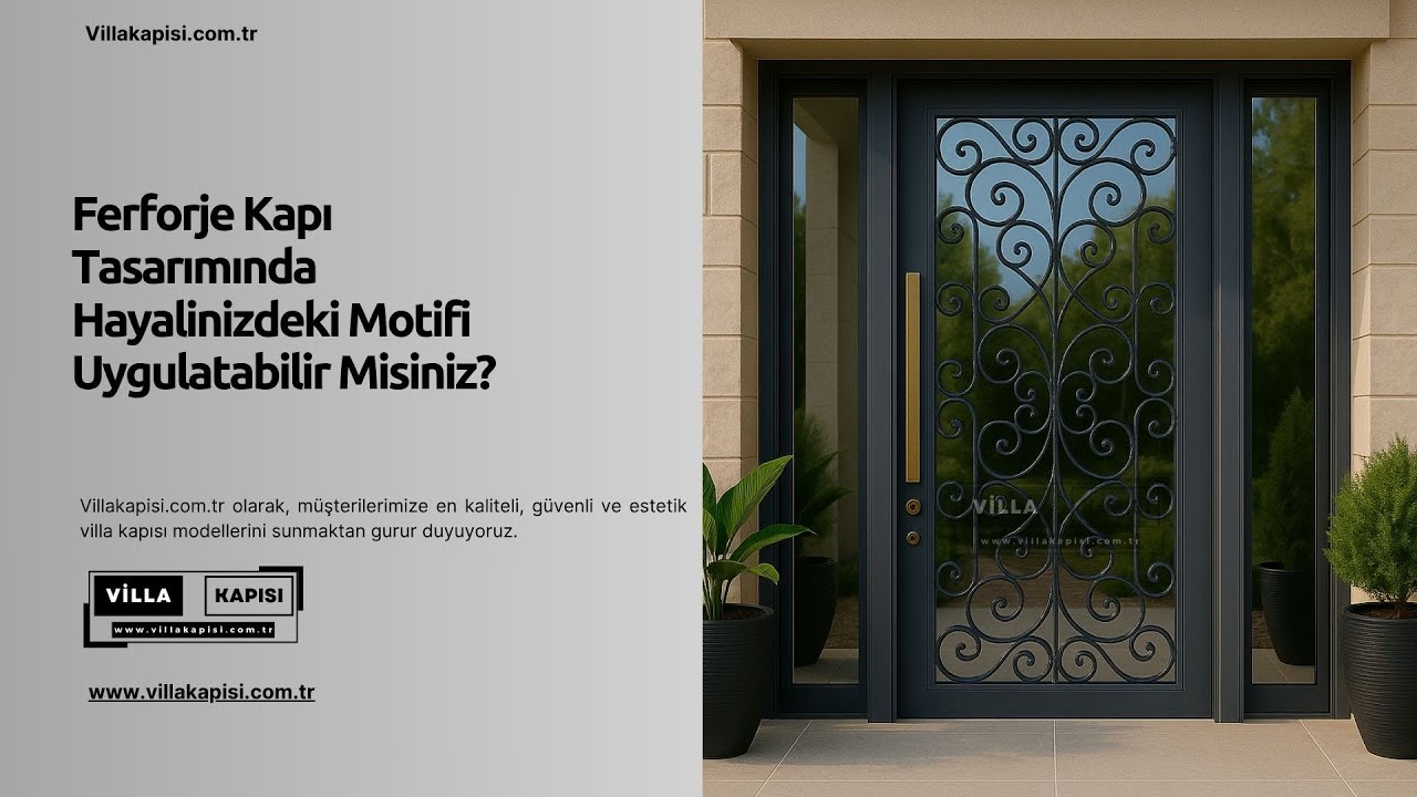 Ferforje Kapı Tasarımında Hayalinizdeki Motifi Uygulatabilir Misiniz? #villakapisi #celikkapi