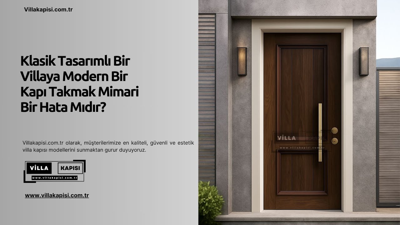 Klasik Tasarımlı Bir Villaya Modern Bir Kapı Takmak Mimari Bir Hata Mıdır? #villakapisi #celikkapi