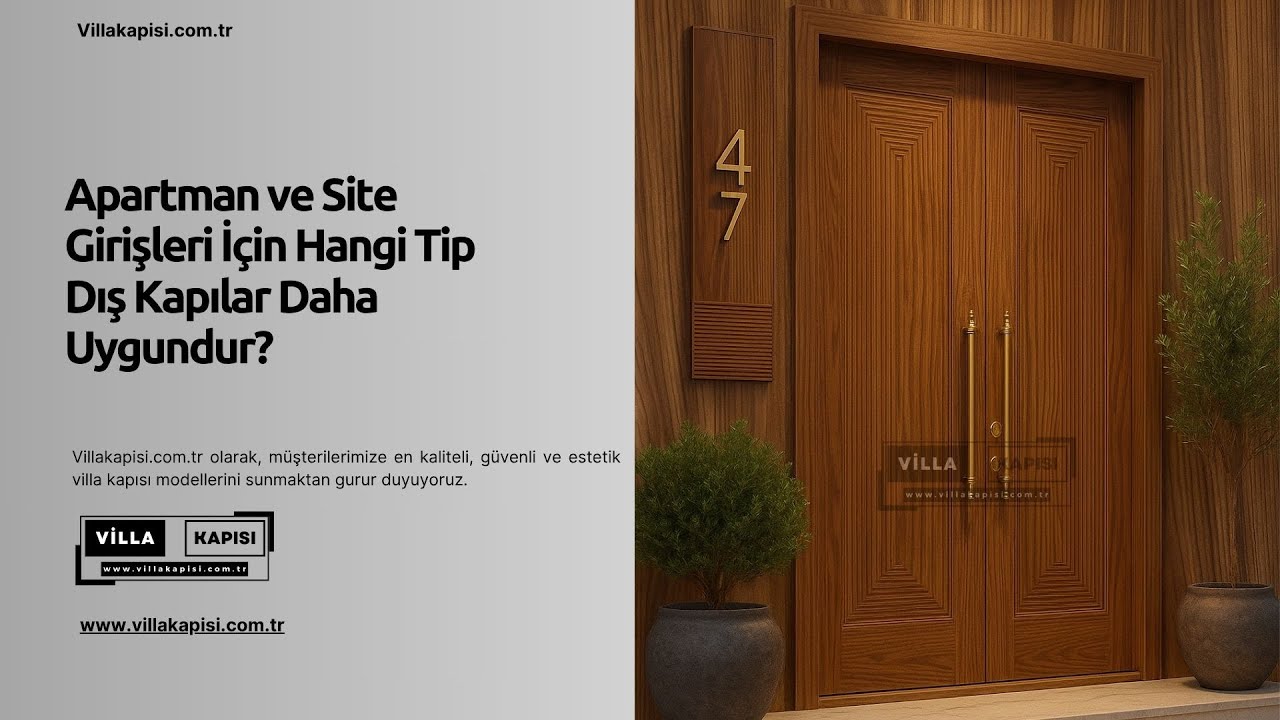 Apartman ve Site Girişleri İçin Hangi Tip Dış Kapılar Daha Uygundur? #villakapisi #celikkapi