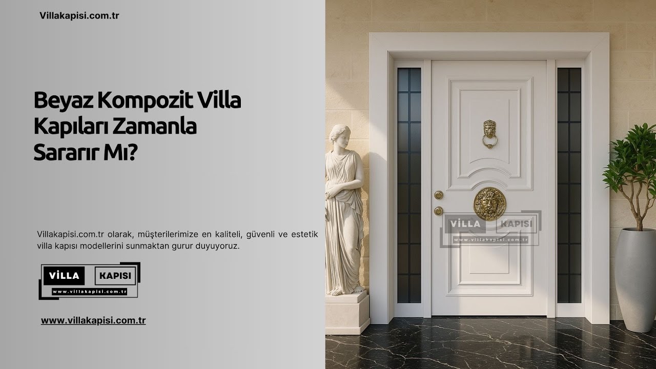 Beyaz Kompozit Villa Kapıları Zamanla Sararır Mı? #villakapisi #celikkapi #interiordesign #decor