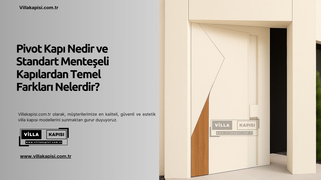 Pivot Kapı Nedir ve Standart Menteşeli Kapılardan Temel Farkları Nelerdir? #villakapisi #celikkapi