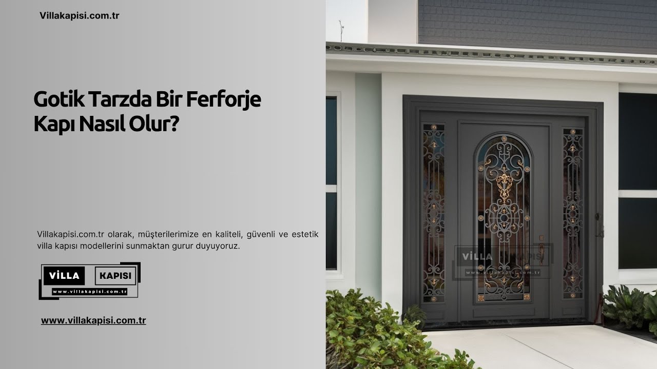 Gotik Tarzda Bir Ferforje Kapı Nasıl Olur? #villakapisi #celikkapi #interiordesign #homedecoration