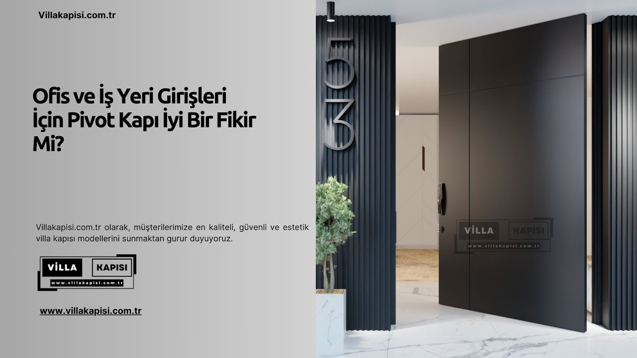 Ofis ve İş Yeri Girişleri İçin Pivot Kapı İyi Bir Fikir Mi? #villakapisi #celikkapi #interiordesign