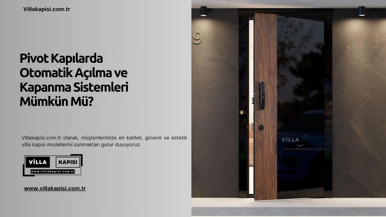 Pivot Kapılarda Otomatik Açılma ve Kapanma Sistemleri Mümkün Mü? #villakapisi #celikkapi #decoration