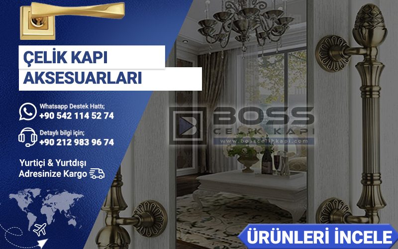 Çelik Kapı Aksesuar Boss Çelik Kapı Modelleri Villa Kapısı Kol Kilit Çekme Kolu Modelleri