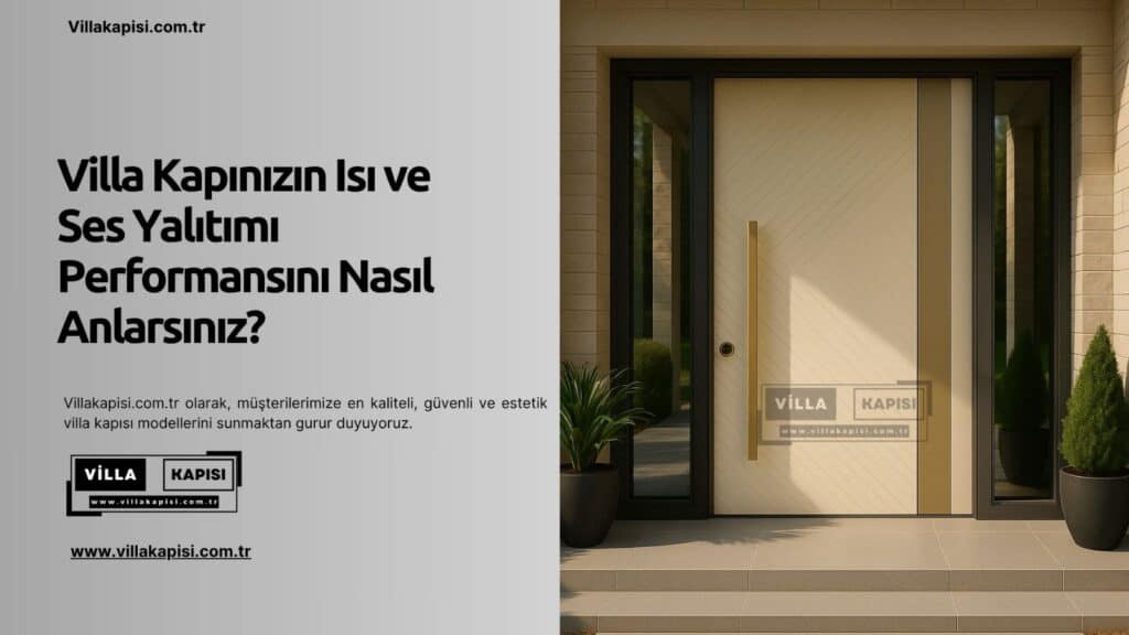Villa Kapınızın Isı Ve Ses Yalıtımı Performansını Nasıl Anlarsınız?