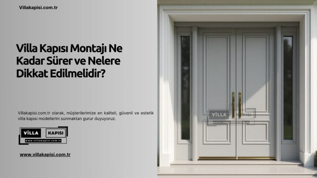 Villa Kapısı Montajı Ne Kadar Sürer Ve Nelere Dikkat Edilmelidir? 1 Villa Kapısı Montajı Ne Kadar Sürer Ve Nelere Dikkat Edilmelidir?