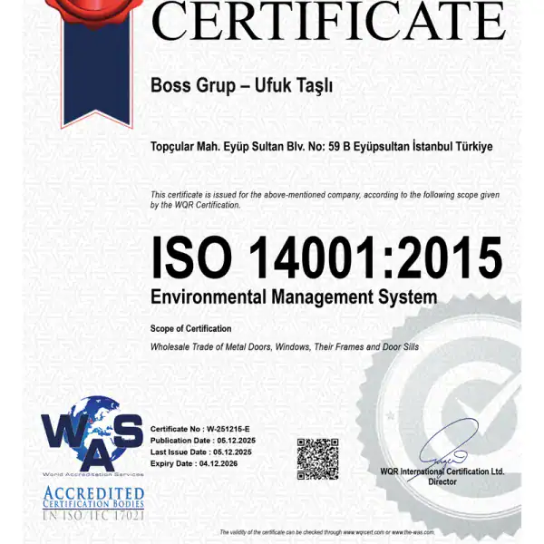 Iso 14001:2015 Çevre Yonetim Sistemi Sertifikasi