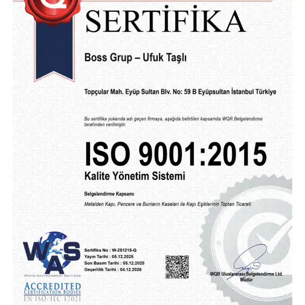 Iso 9001:2015 Kalite Yonetim Sistemi Sertifikasi