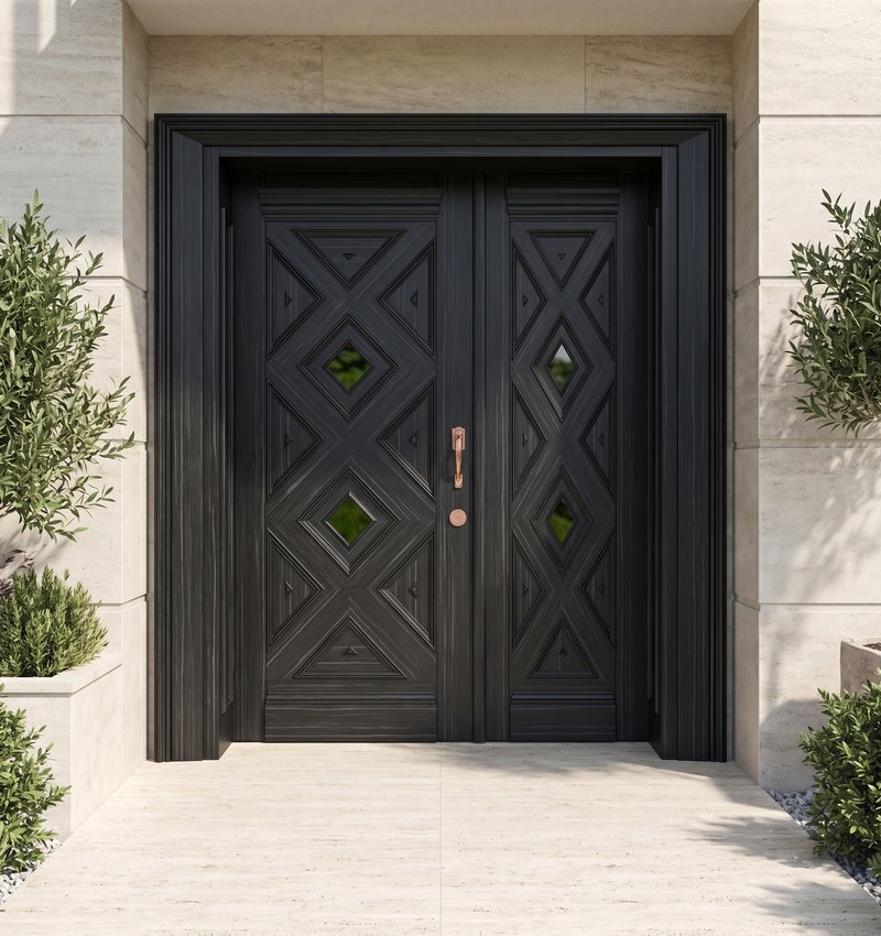 Anthony Jr Klasik Ahşap Villa Kapısı | Villa Kapısı Çelik... 6 Ant 2026 Abanoz 1