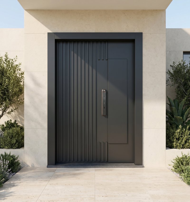 Blackboard Kompozit Villa Kapısı | Villa Kapısı Çelik Kapı 3 Blc 2026 Antrasit Ral 7016 1