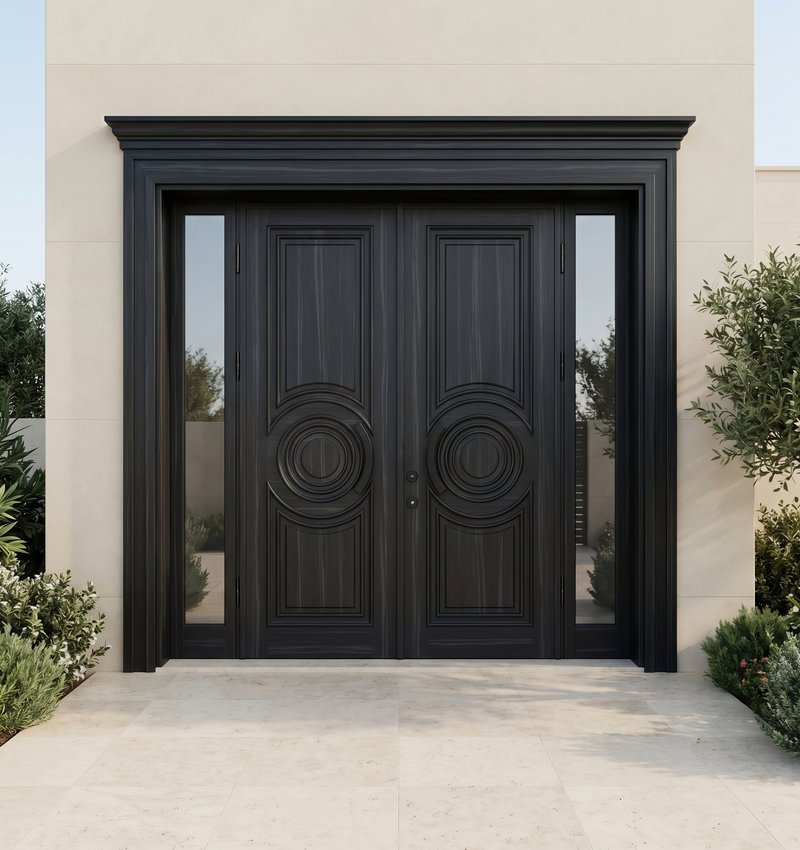 Btl Klasik Villa Kapısı | Villa Kapısı Çelik Kapı 6 Btl 2026 Abanoz 1