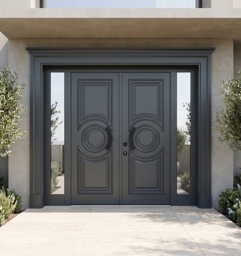 Btl Klasik Villa Kapısı | Villa Kapısı Çelik Kapı 3 Btl 2026 Antrasit Ral 7016 1