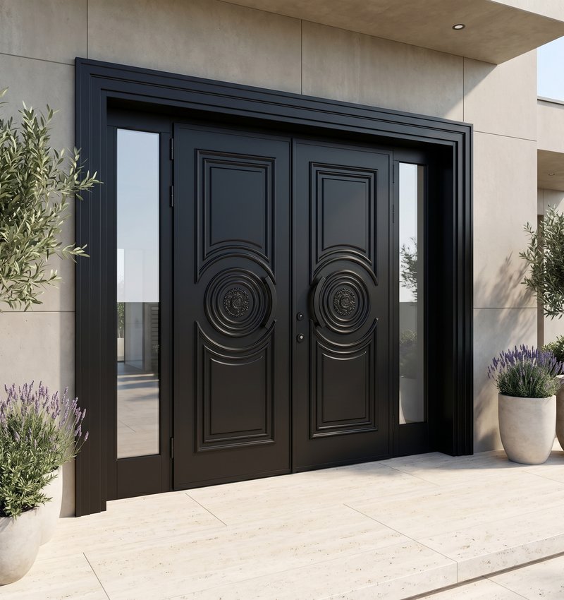 Btl Klasik Villa Kapısı | Villa Kapısı Çelik Kapı 4 Btl 2026 Siyah 1