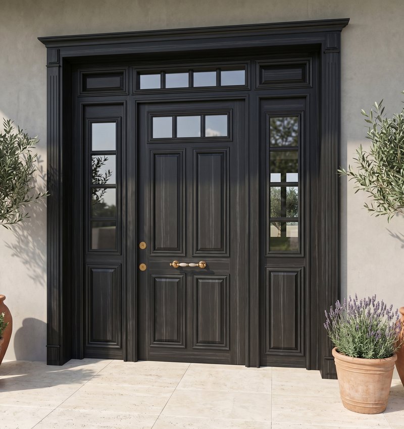 Peaky Klasik Villa Kapısı | Villa Kapısı Çelik Kapı 6 Peaky 2026 Abanoz 1