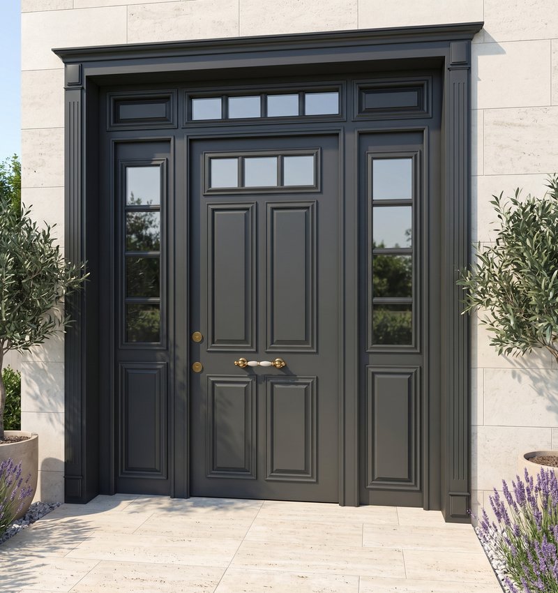 Peaky Klasik Villa Kapısı | Villa Kapısı Çelik Kapı 3 Peaky 2026 Antrasit Ral 7016 1