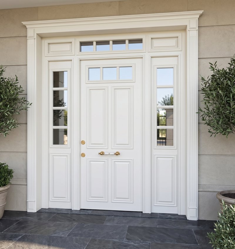 Peaky Klasik Villa Kapısı | Villa Kapısı Çelik Kapı 2 Peaky 2026 Kirik Beyaz 1