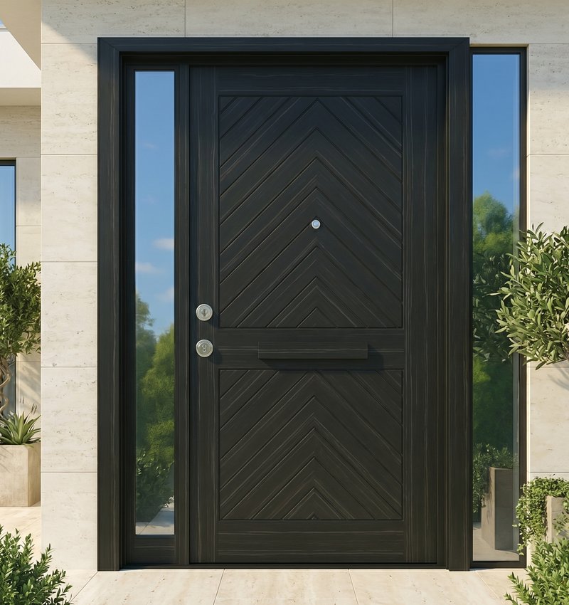 Kompakt Villa Kapısı Rgs Kompozit Kapı | Villa Kapısı Çel... 6 Rgs 2026 Abanoz 1