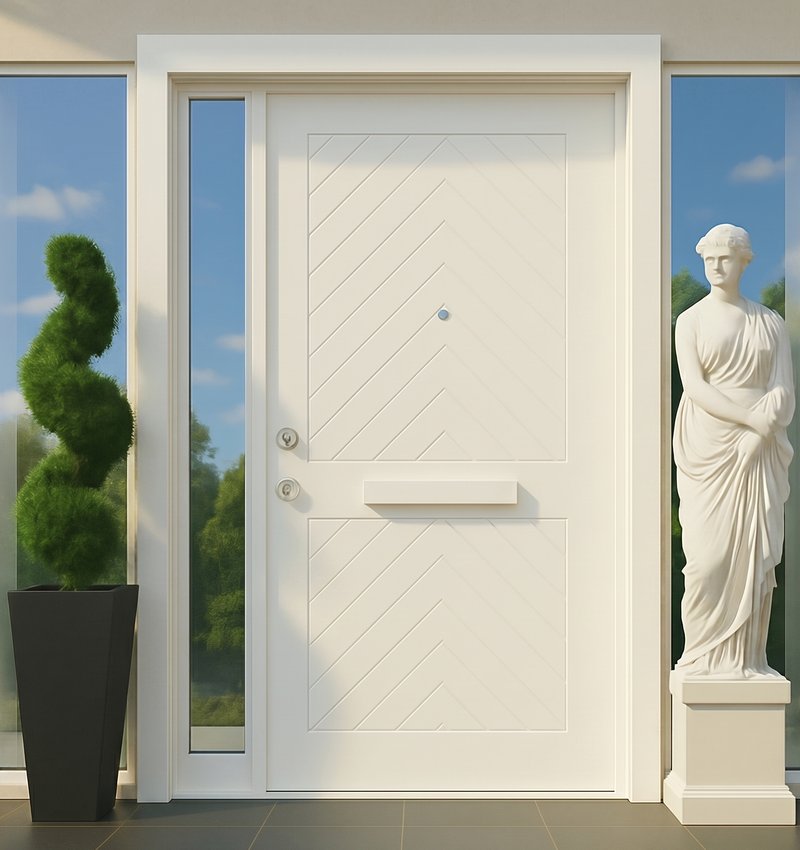 Kompakt Villa Kapısı Rgs Kompozit Kapı | Villa Kapısı Çel... 3 Rgs 2026 Kirik Beyaz 1