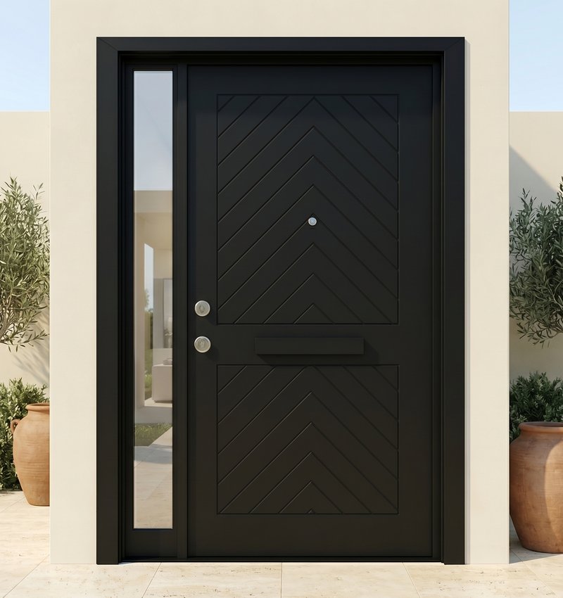 Kompakt Villa Kapısı Rgs Kompozit Kapı | Villa Kapısı Çel... 4 Rgs 2026 Siyah 1