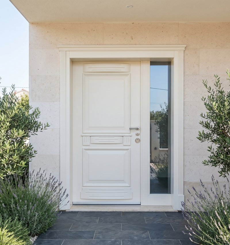 Tebriz Klasik Villa Kapısı | Villa Kapısı Çelik Kapı 3 Tbrz 2026 Kirik Beyaz 1